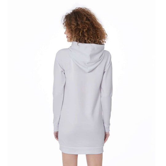 Custom Street Style Women's Long Hooded Letter Sweatshirt Dress - Archiify