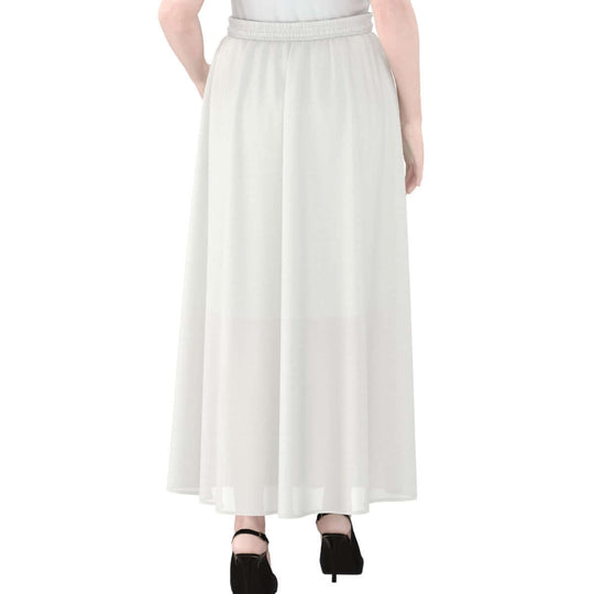Hippie Patchwork Denim Print Women's Maxi Chiffon Skirts With Lining - Archiify