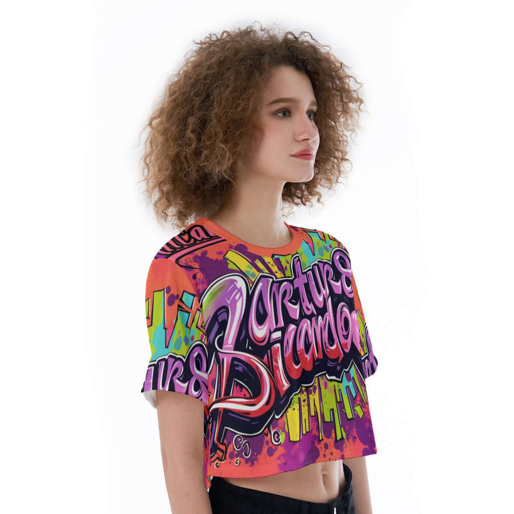 Street Style Print Cropped T-Shirt
