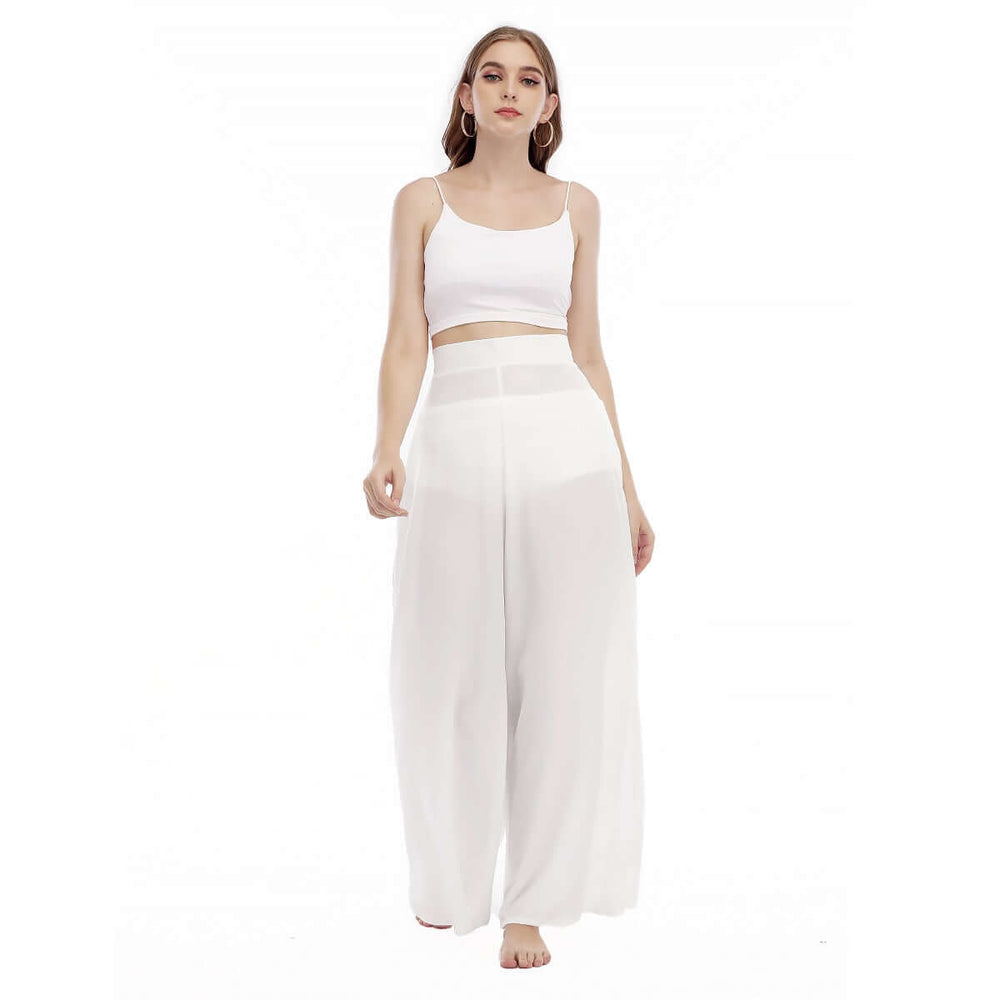 Hawaiian  Vacation Women's  Print High Waisted Hide Leg Trousers
