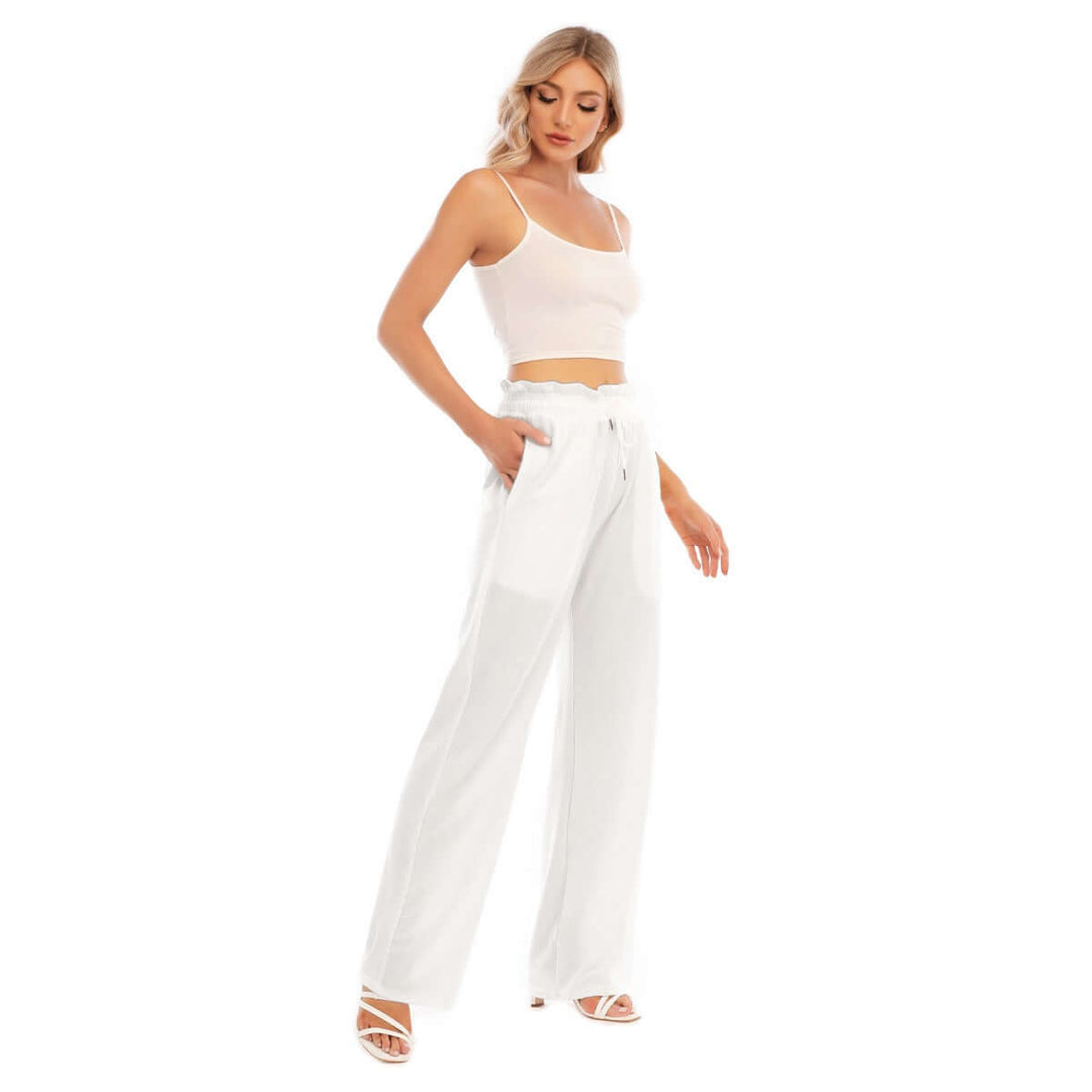 Hippie Vintage Patchwork Printed Women's Waist Fungus Edge Wide-leg Pants| - Archiify