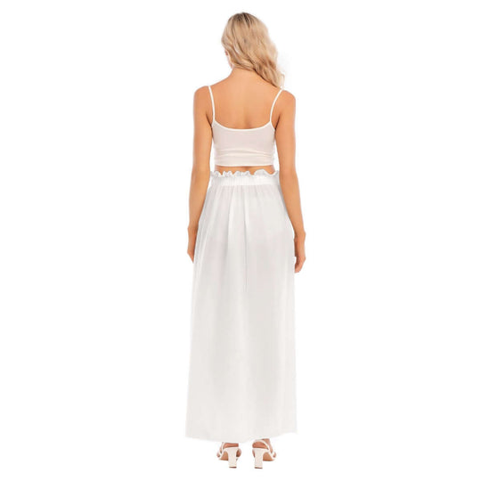 Hawaiian Women's Printed Lace Edge High Side Split Skirt