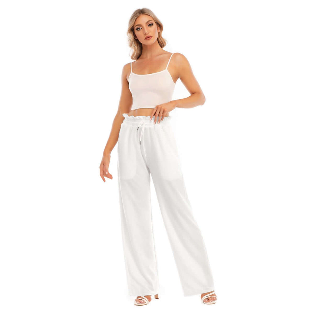 Hippie Vintage Patchwork Printed Women's Waist Fungus Edge Wide-leg Pants| - Archiify