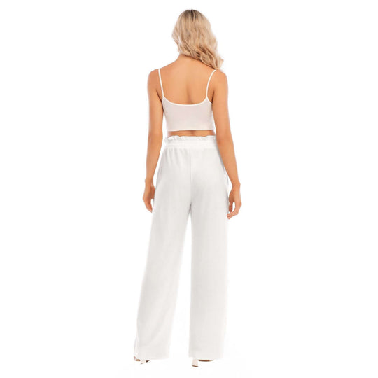 Hippie Vintage Patchwork Printed Women's Waist Fungus Edge Wide-leg Pants| - Archiify