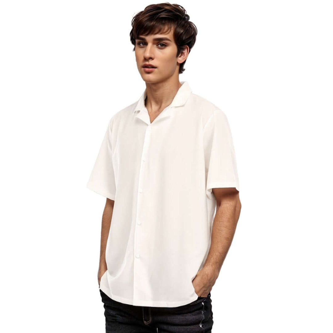 Hip-Hop Style Men's Shirt With Button Closure