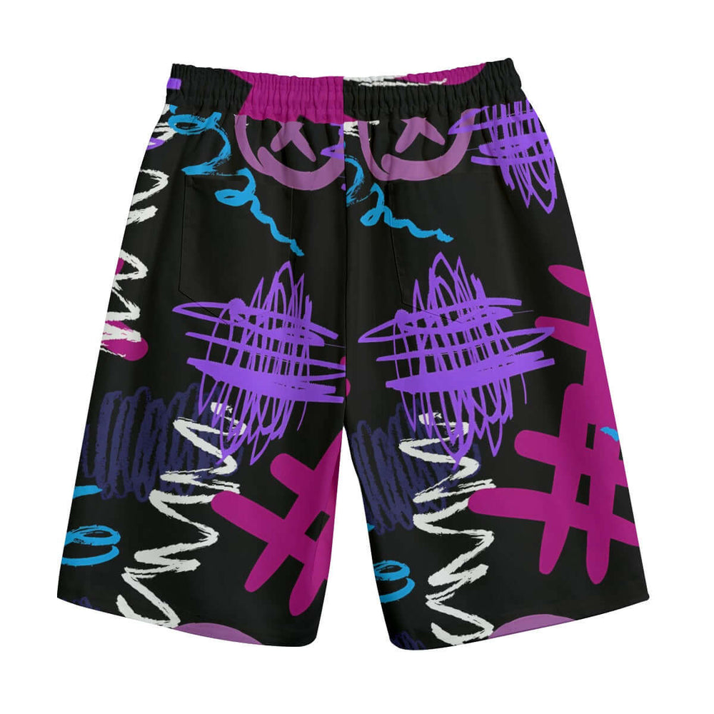 Street Style Print Unisex Straight Casual Short