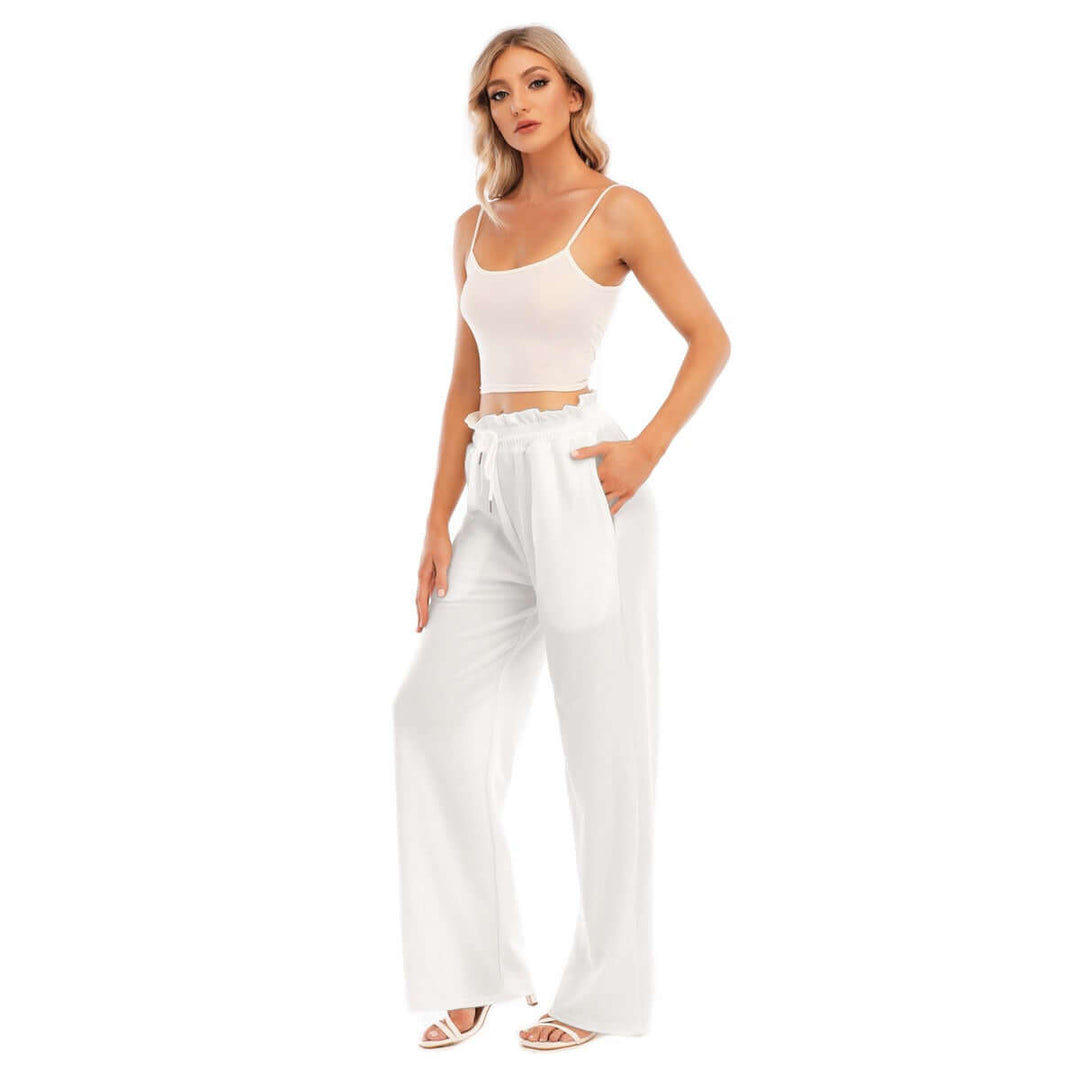 Hippie Vintage Patchwork Printed Women's Waist Fungus Edge Wide-leg Pants| - Archiify