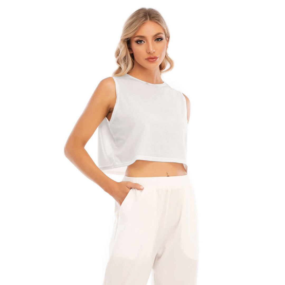 Archiify Hip Hop Style All Over Monogrammed Women's Sleeveless Top