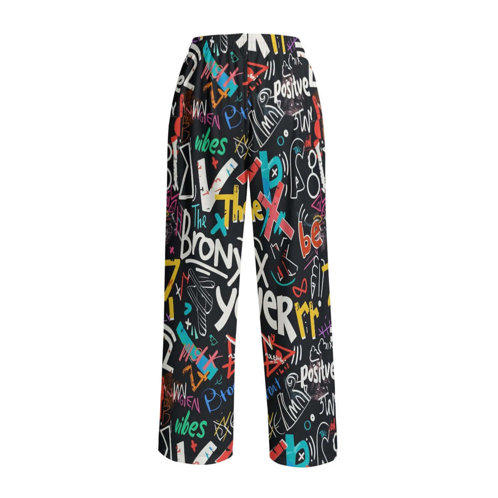 Hip Hop Graffiti Print Unisex Wide Leg Pants