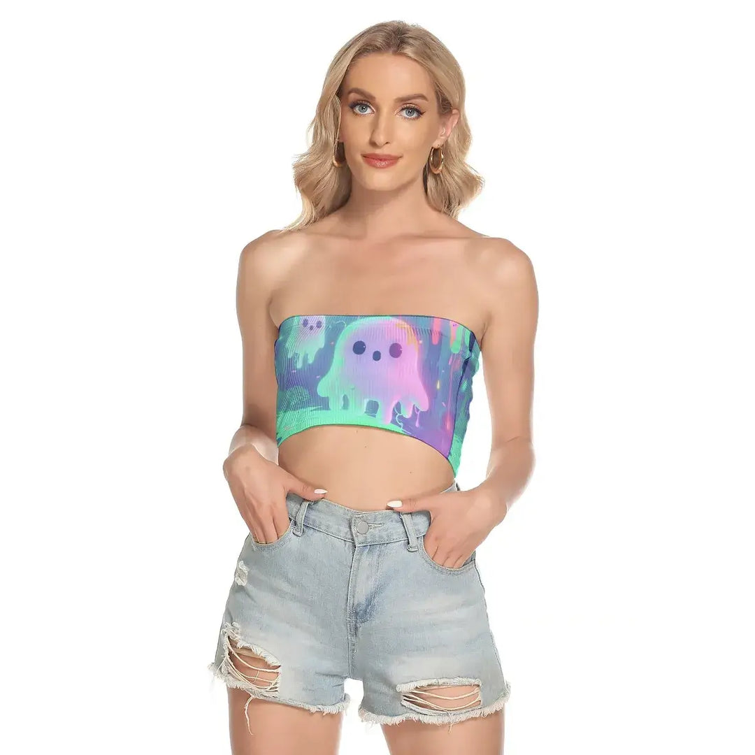 Archiify Hip Hop Style Printed Women's Tube Top