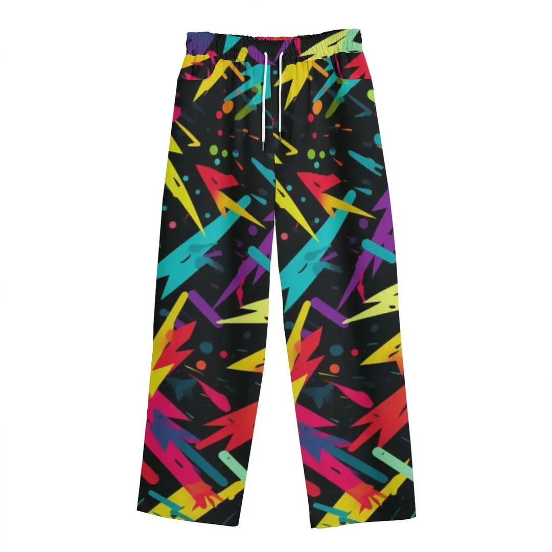 Hip-hop Print Men's Straight Casual Pants