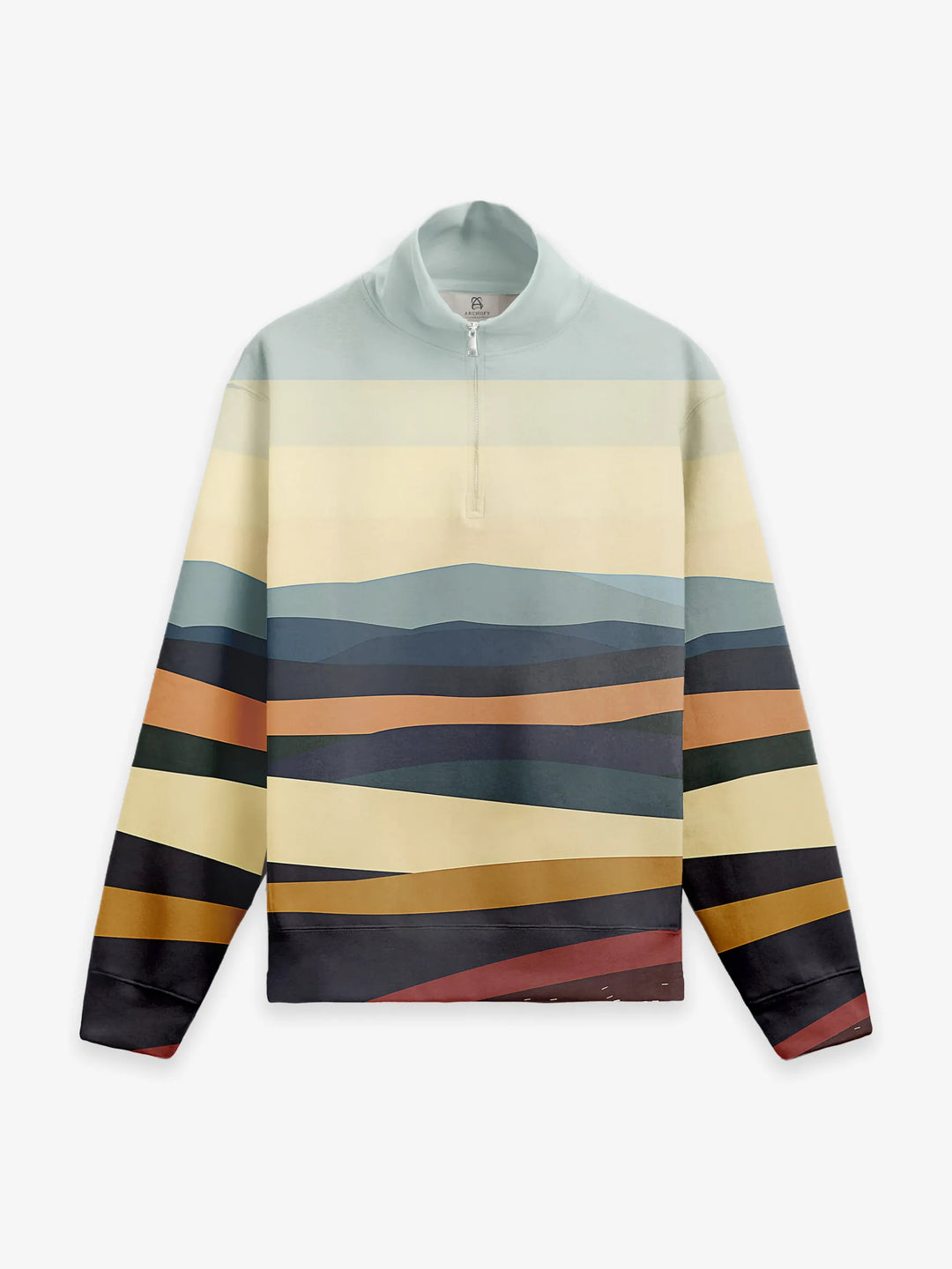 Fuzzy Half Zip Pullover in Mystic Valley