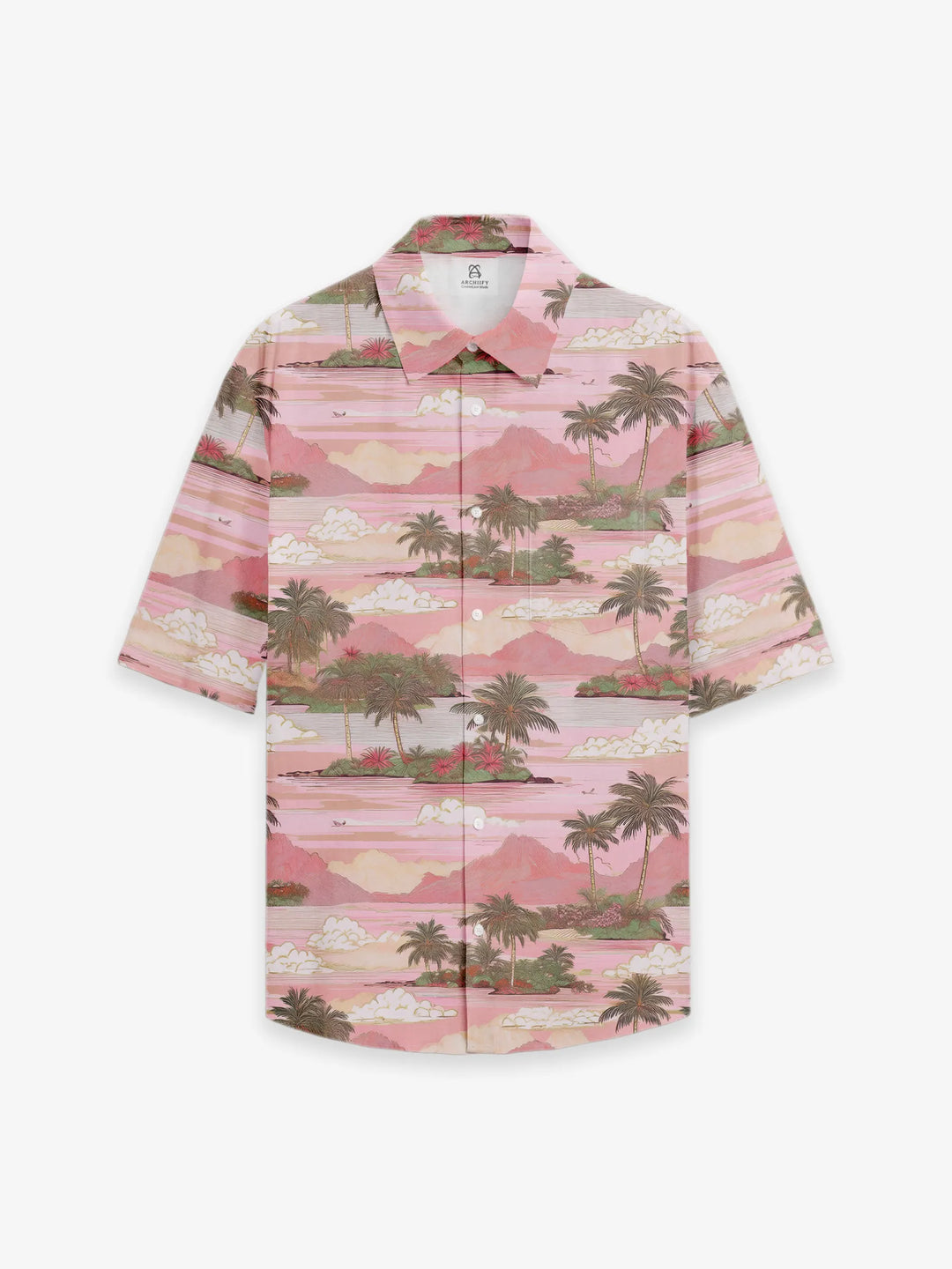 Breezy Hawaiian Short-Sleeve Shirt in Coastal Mirage