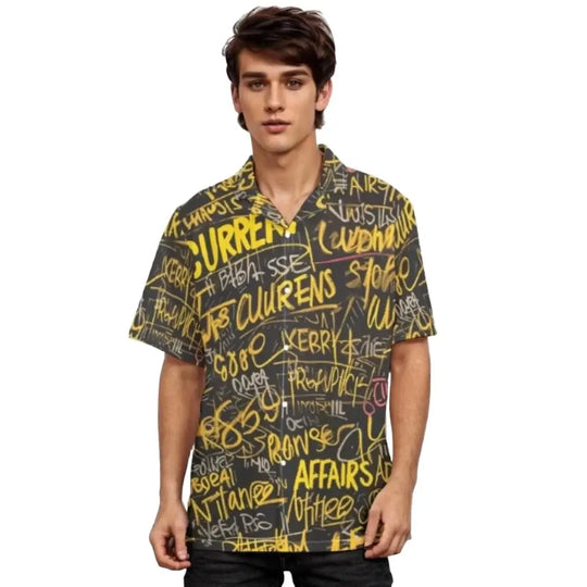 Hip-Hop Style Men's Shirt With Button Closure