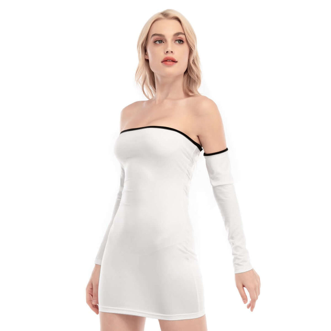 Women's Off-shoulder Back Lace-up Dress - Archiify