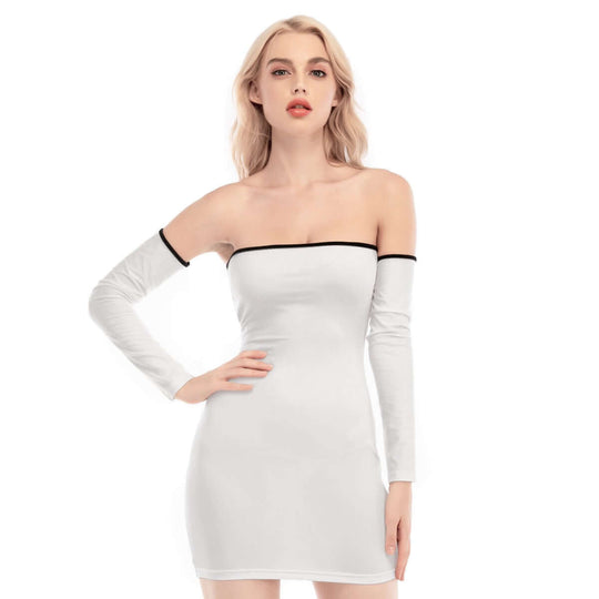 Women's Off-shoulder Back Lace-up Dress - Archiify