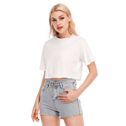 Printed Women's O Neck Off Shoulder Loose T-Shirt | 190GSM Cotton - Archiify