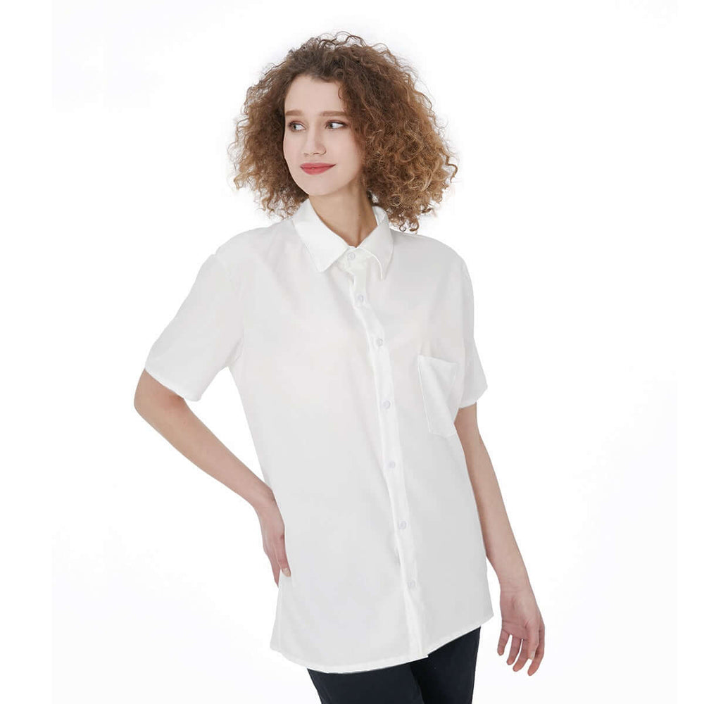 Print Women's Short Sleeve Shirt With Pocket - Archiify