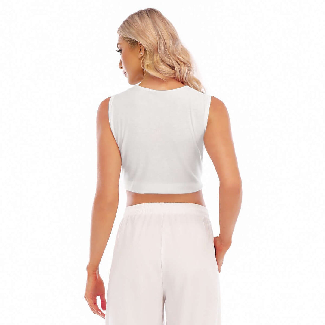 Printed Women's Sleeveless Loose Sports Top - Archiify