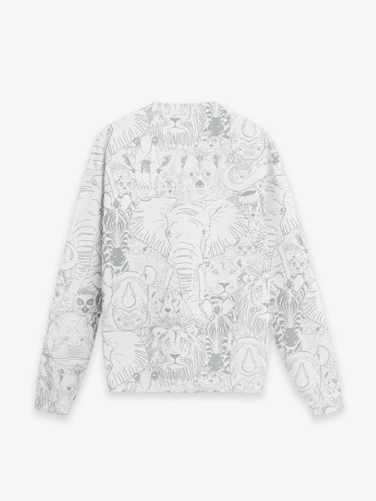 Statement Crewneck Knit in Mystical Jungle