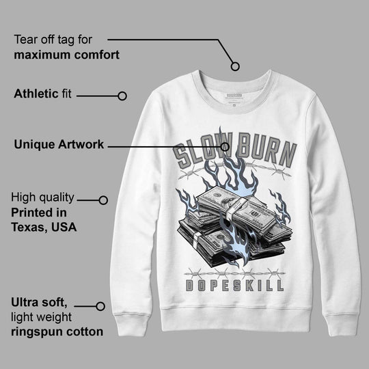 Cool Grey 6s DopeSkill Sweatshirt Slow Burn Graphic