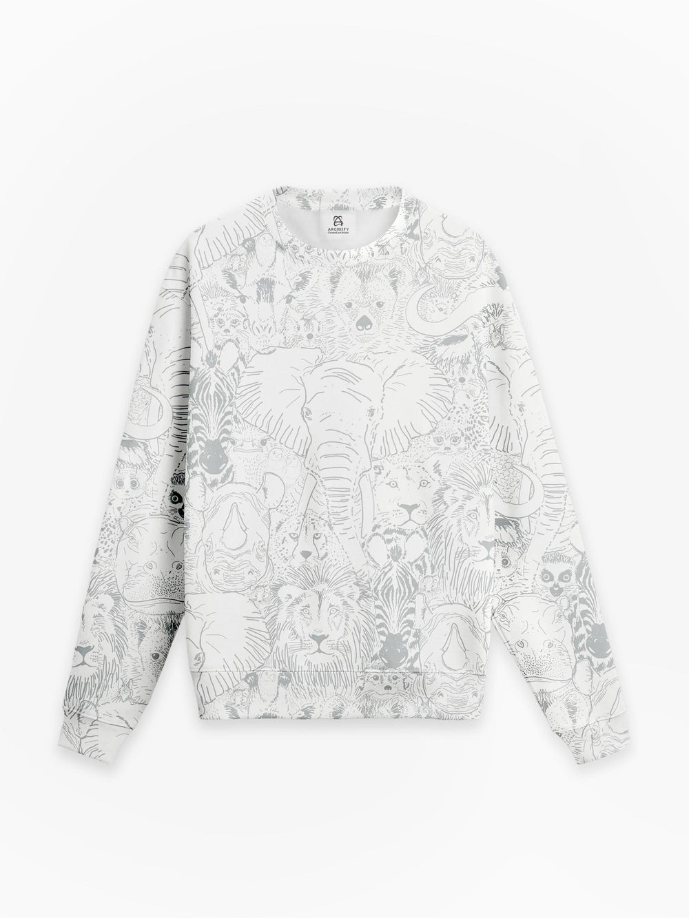 Statement Crewneck Knit in Mystical Jungle