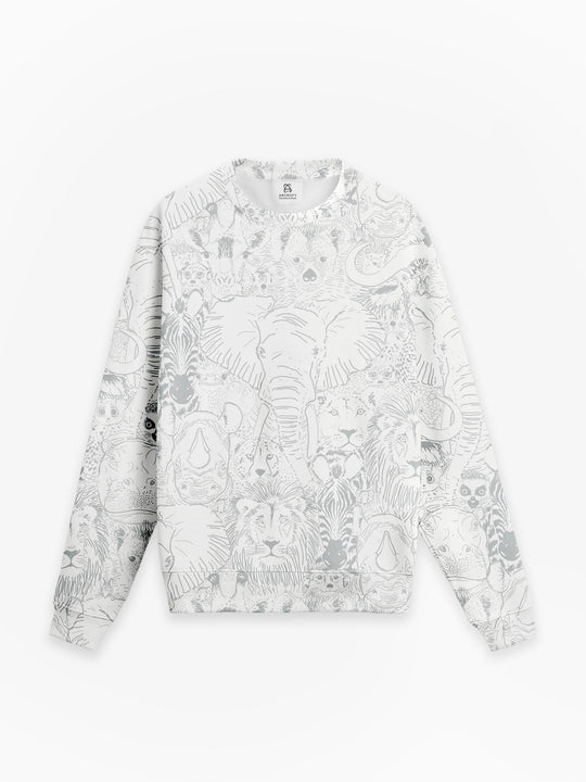 Statement Crewneck Knit in Mystical Jungle