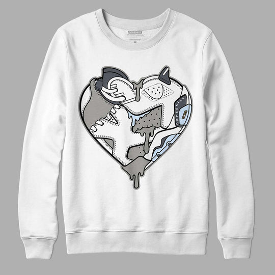 Cool Grey 6s DopeSkill Sweatshirt Heart AJ 6 Graphic