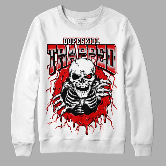 Red Cement 4S DopeSkill Sweatshirt Trapped Halloween Graphic