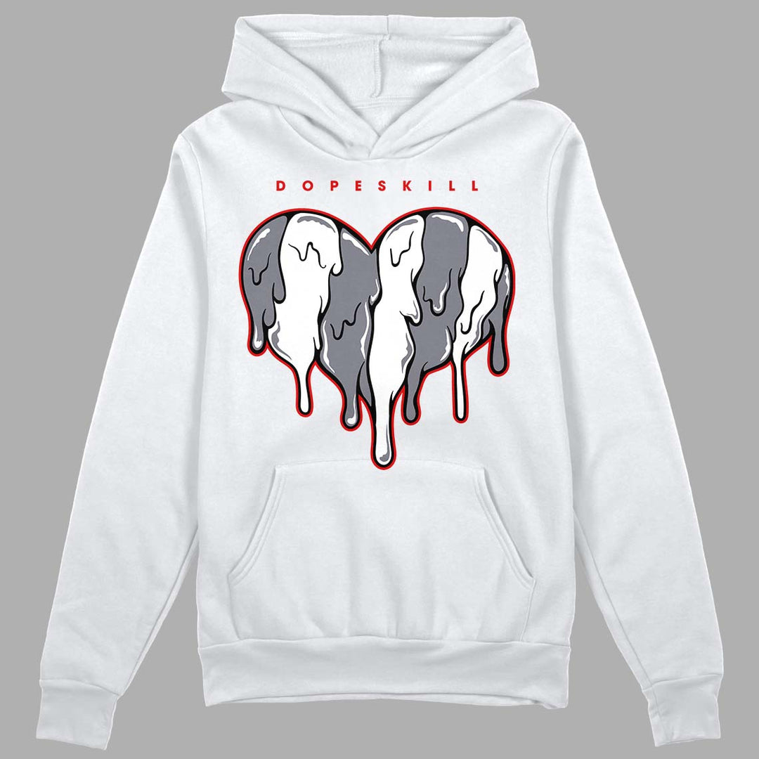 Fire Red 9s DopeSkill Hoodie Sweatshirt Slime Drip Heart Graphic