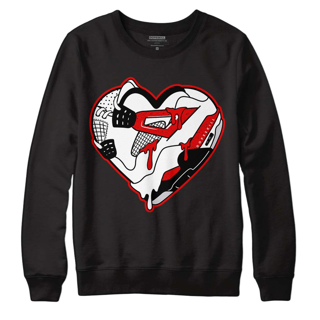 Red Cement 4S DopeSkill Sweatshirt Heart AJ 4 Graphic