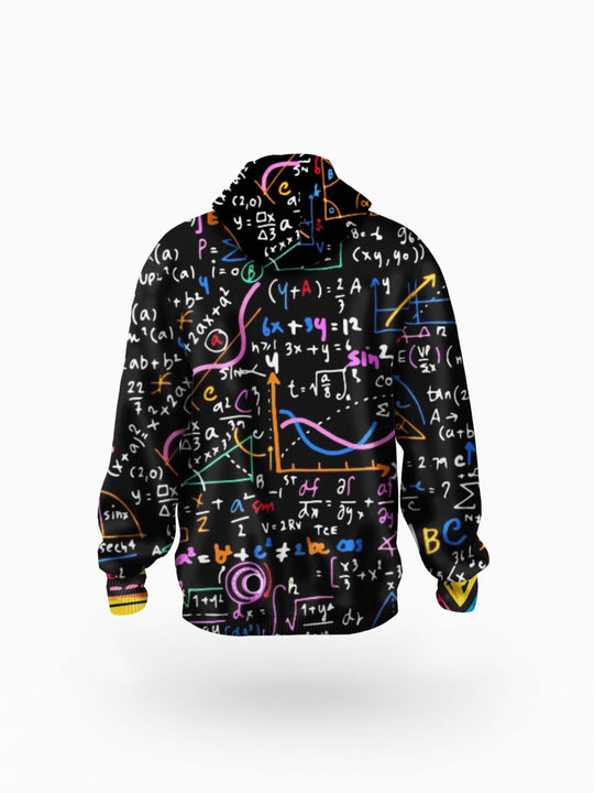 Math Print Unisex Plus Fleece Pullover Hoodie