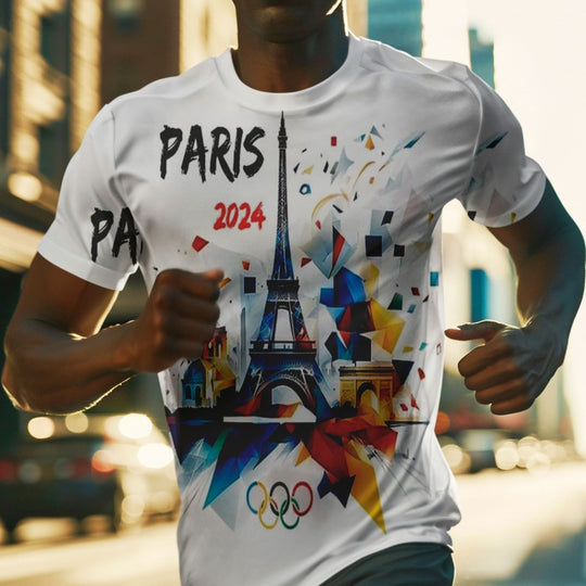 2024 Paris Olympic Men's Tight Surf Clothing With Half Sleeves