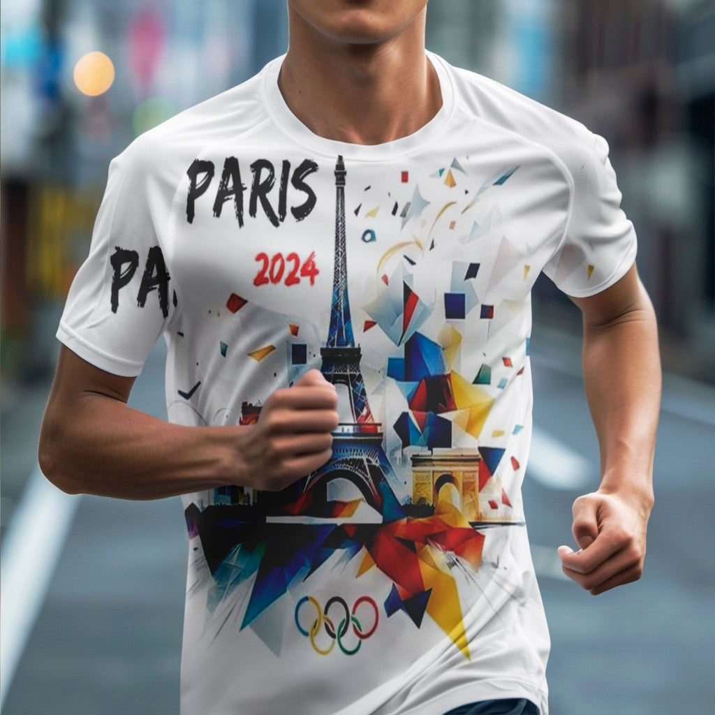 2024 Paris Olympic Men's Tight Surf Clothing With Half Sleeves