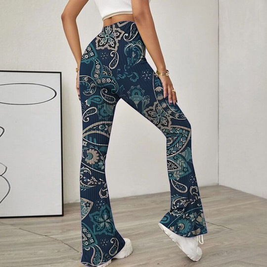 All-Over Print Women's Skinny Flare Pants