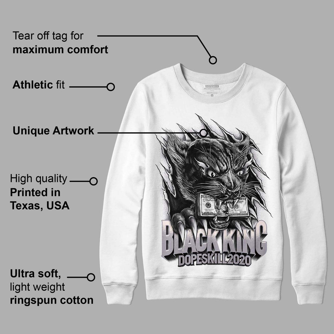 Cement Grey 2s DopeSkill Sweatshirt Black King Graphic