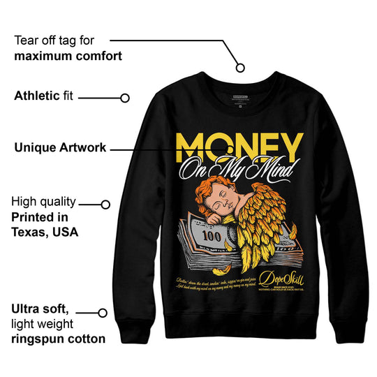 Black Tour Yellow AJ 4 Thunder DopeSkill Sweatshirt MOMM Graphic