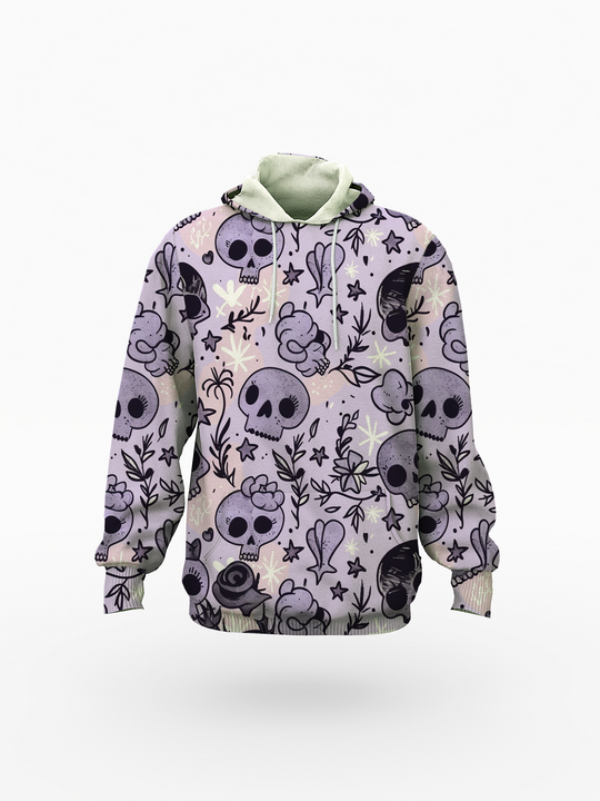 Women's Cute Skull Print Hoodie