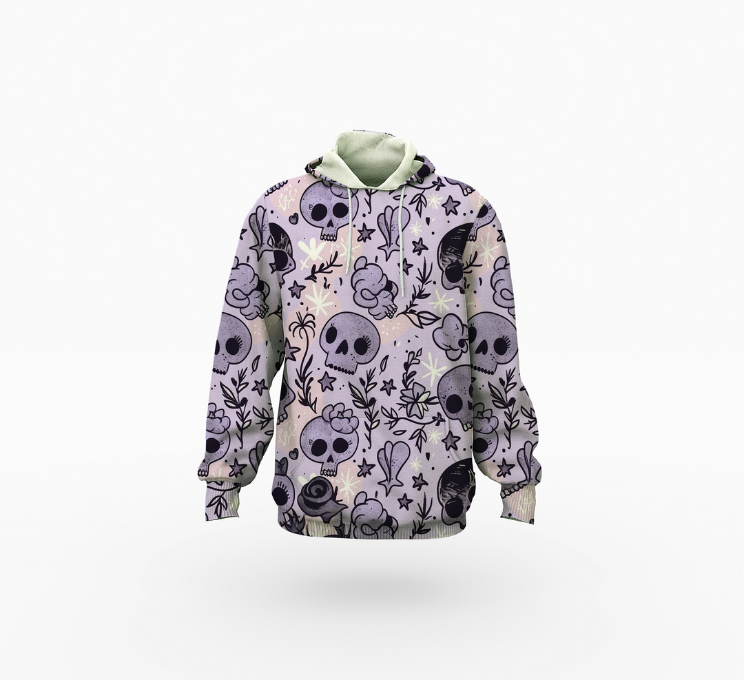 Women's Cute Skull Print Hoodie