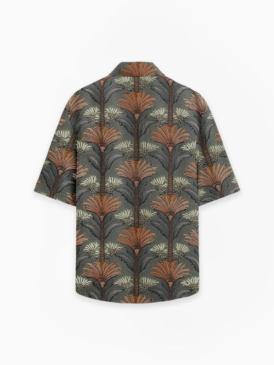 Breezy Hawaiian Short-Sleeve Shirt in Palm Paradise