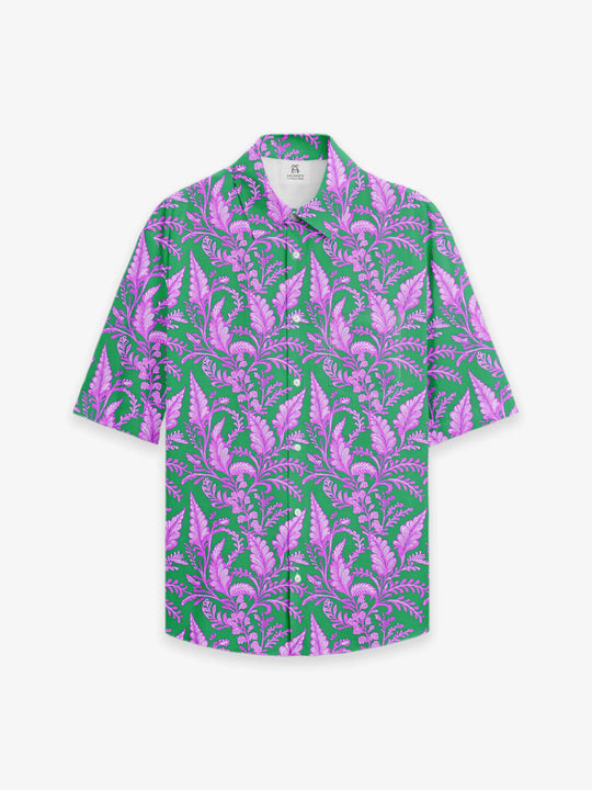 Breezy Hawaiian Short-Sleeve Shirt in Pacific Bloom