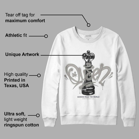 Cool Grey 11s DopeSkill Sweatshirt Queen Chess Graphic