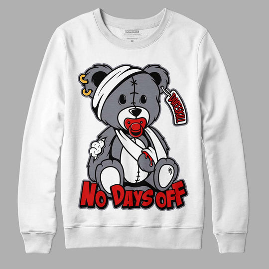 Fire Red 9s DopeSkill Sweatshirt Hurt Bear Graphic