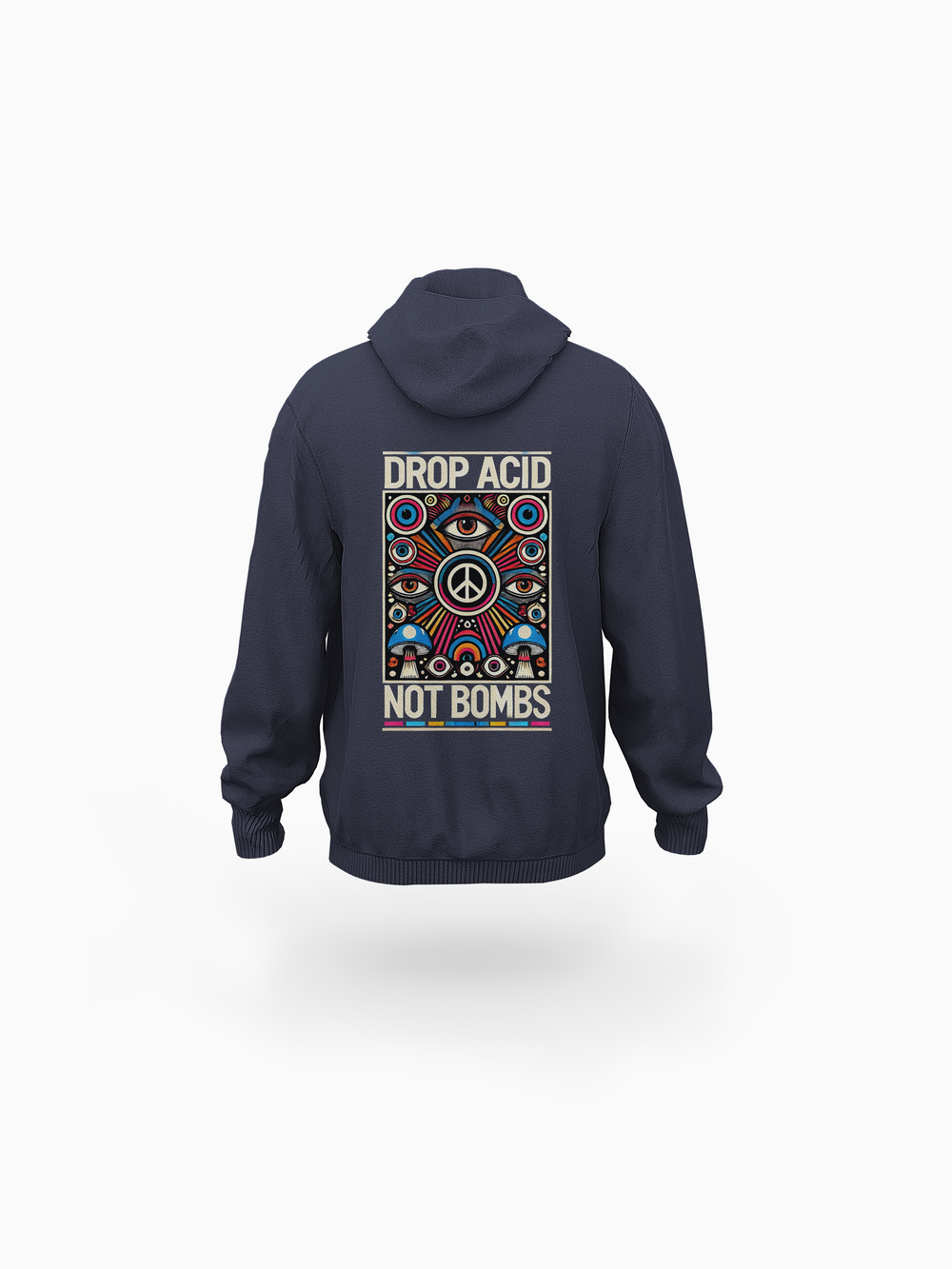 ‘Retro psychedelia’ Eco-friendly All-Over Print Unisex Pullover Hoodie