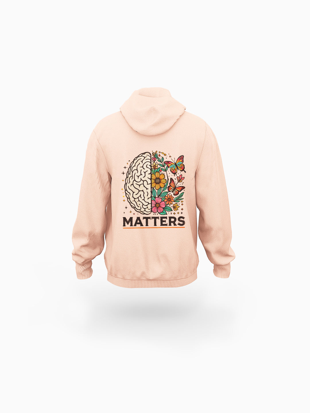 ‘Mentality’ Eco-friendly All-Over Print Unisex Pullover Hoodie