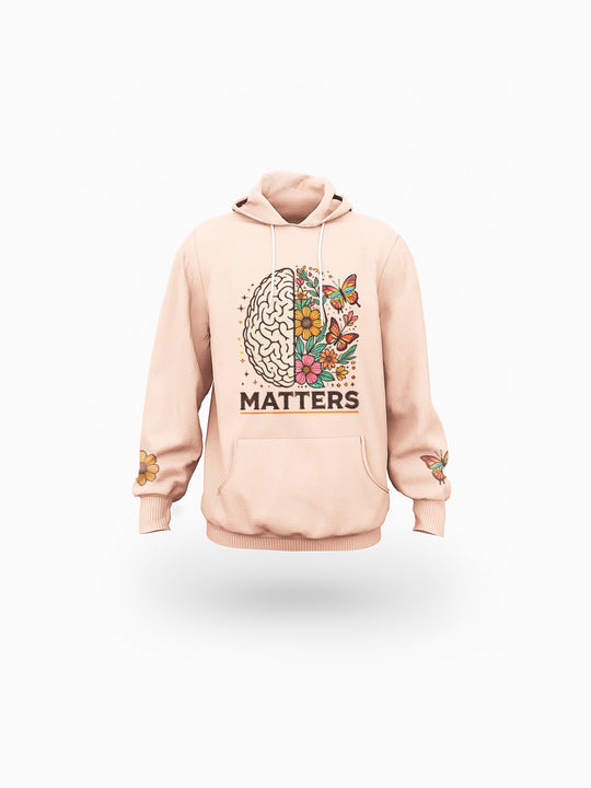 ‘Mentality’ Eco-friendly All-Over Print Unisex Pullover Hoodie