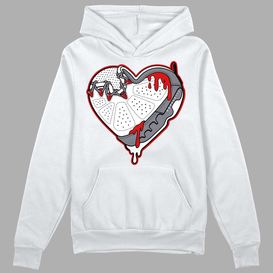 Fire Red 9s DopeSkill Hoodie Sweatshirt Heart AJ 9 Graphic