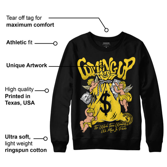 Black Tour Yellow AJ 4 Thunder DopeSkill Sweatshirt Money Bag Coming Up Graphic