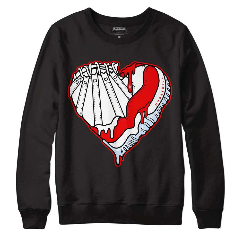 Cherry 11s DopeSkill Sweatshirt Heart AJ 11 Graphic