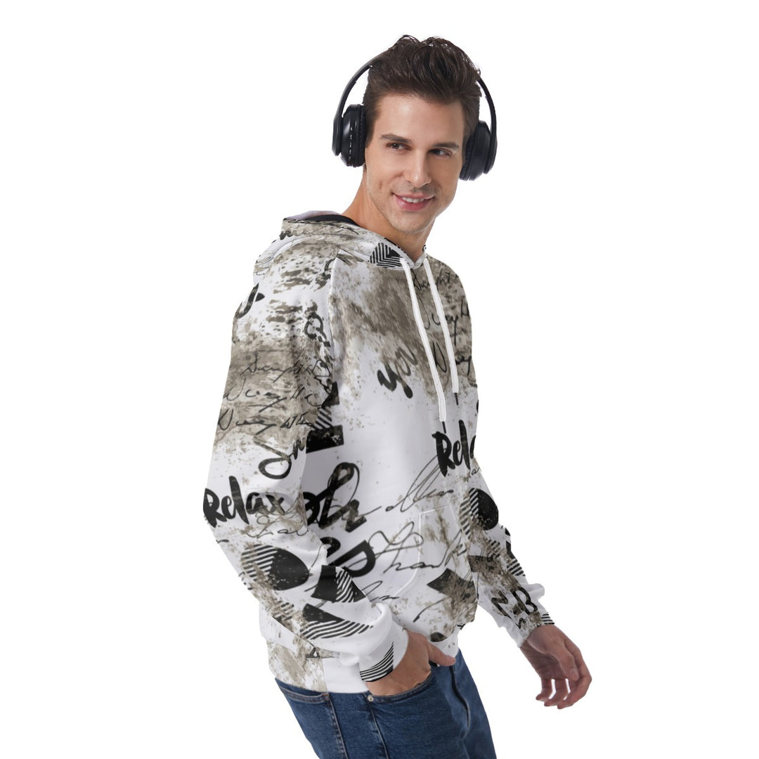 Graffiti Print Men's Pullover Hoodie